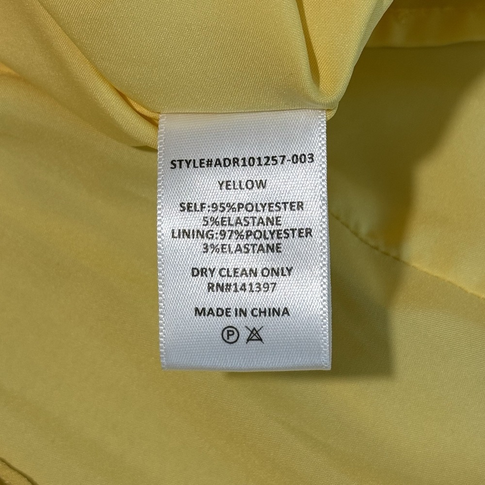 ASTR The Label Womens Dress S Butter Yellow Puff Sleeve Mini Fit Flare Coquette - Picture 6 of 9